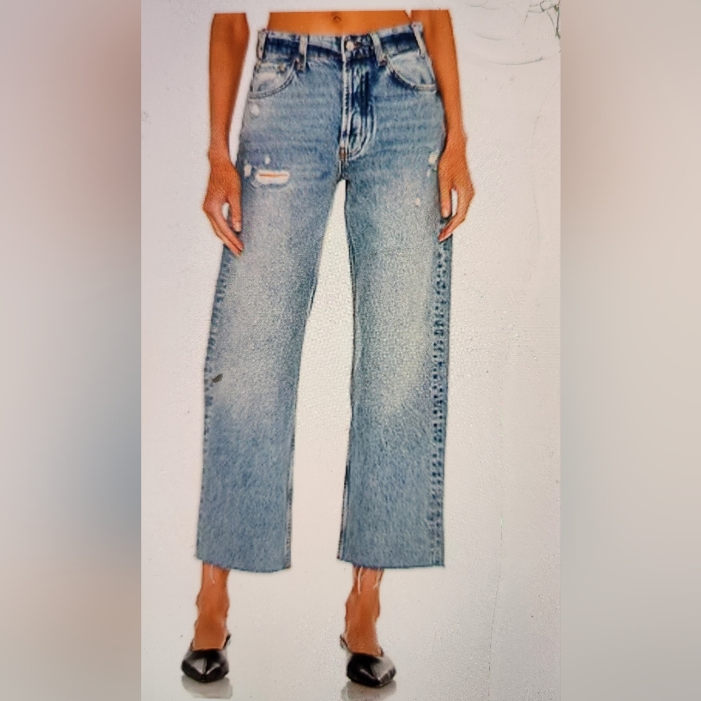 Anine Bing Blue Straight Leg Jeans